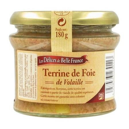 Poultry Liver Terrine With Grapes 180g - Les Délices De Belle France
