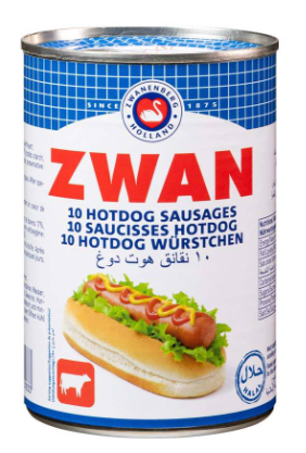 Hot Dog Chicken Beef Sausages (24 X 400 G) - ZWAN