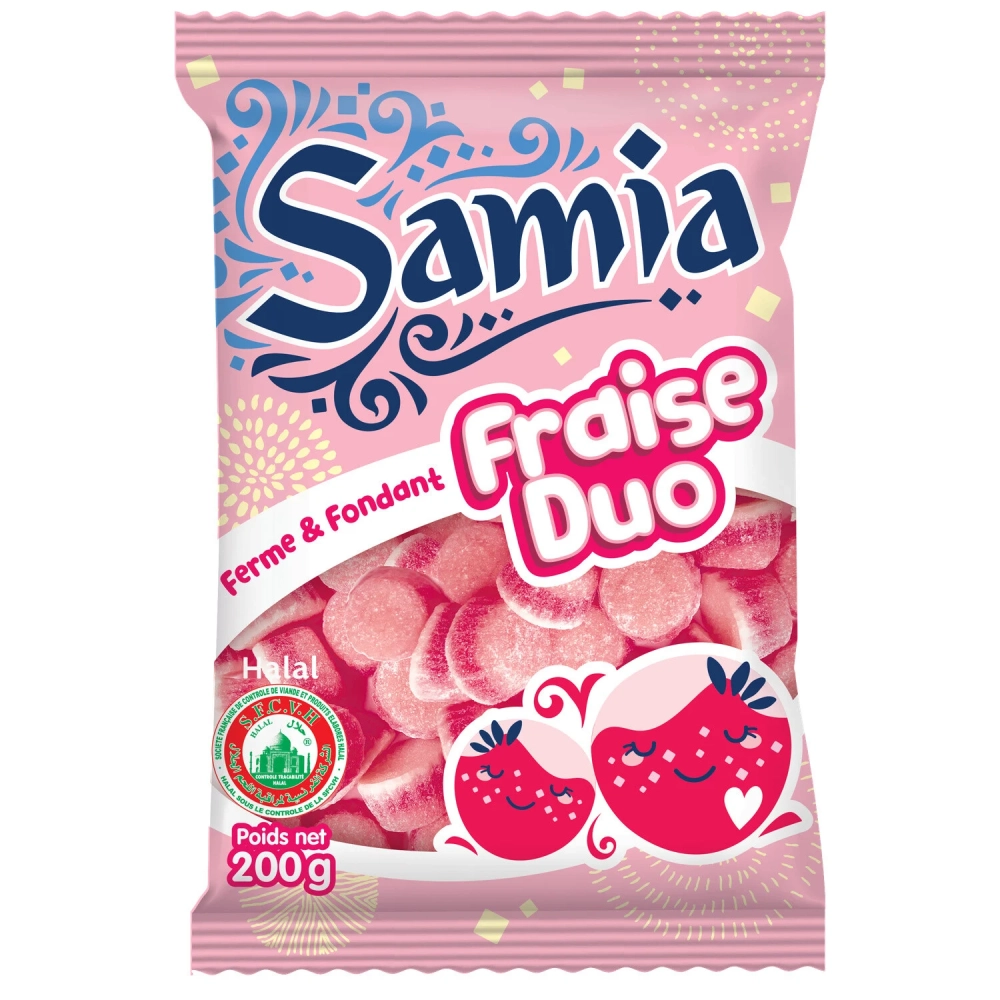 Caramelos Dúo Fresa 200g - SAMIA
