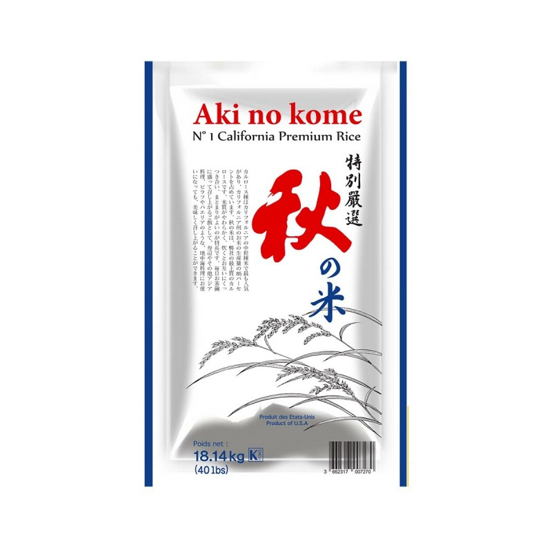 Gạo Nhật Cao Cấp Calrose 18.14kg - Aki