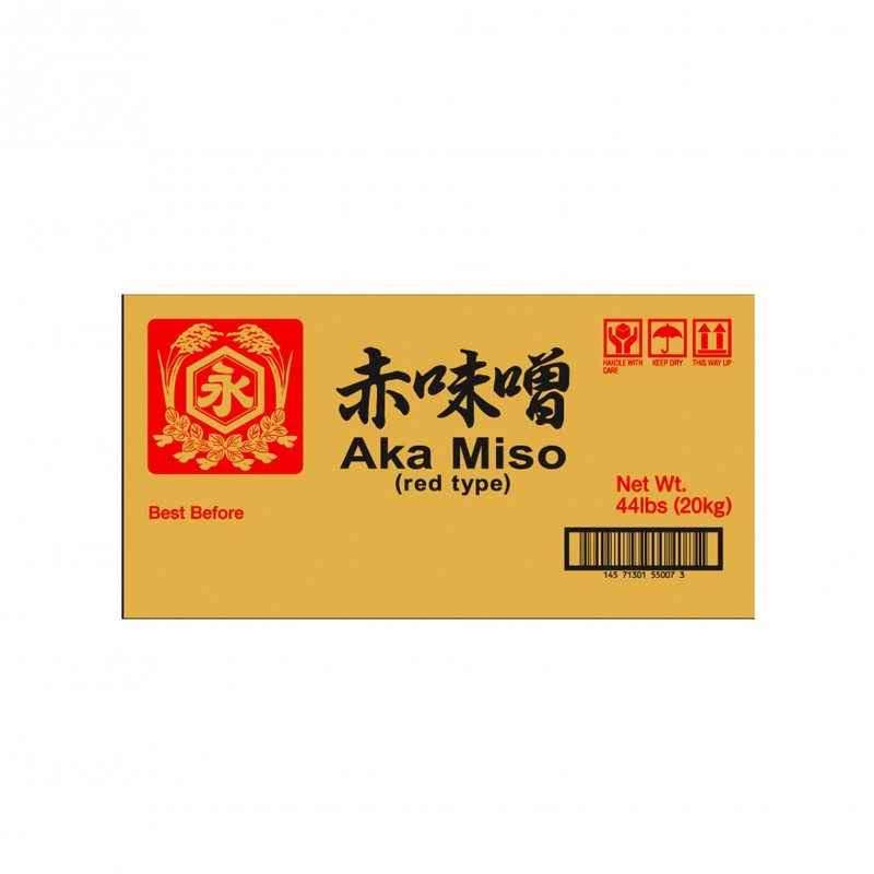 Aka Miso Đậu Nành Đỏ Trong Giấy Bìa 20kg - Mikami