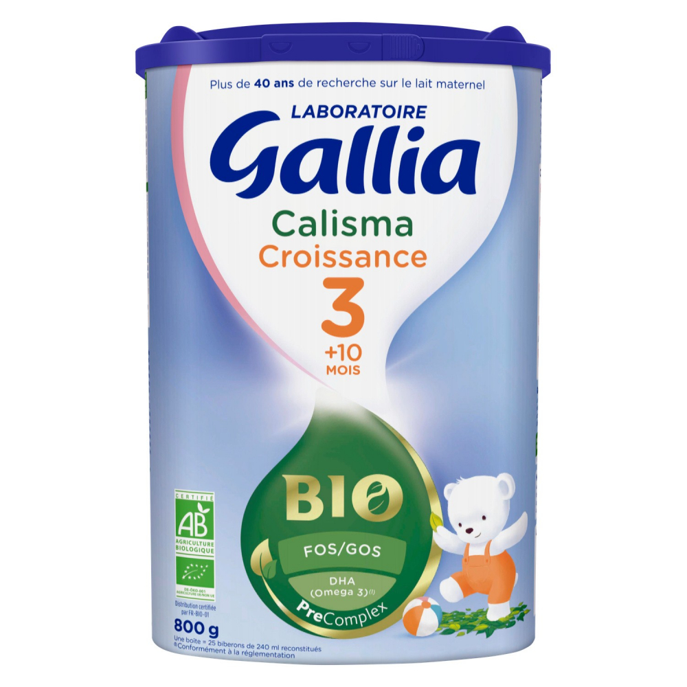 Leite em pó de crescimento orgânico Calisma 800g - GALLIA