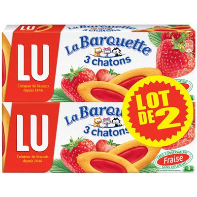 LU Barquette Strawberry Cookies