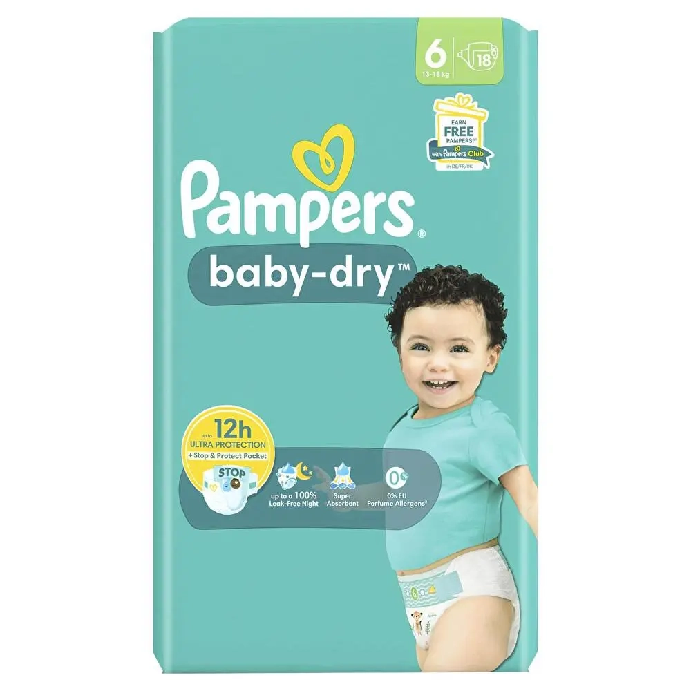 Couches Baby-dry Xl T6 - 13/18 Kg - PAMPERS