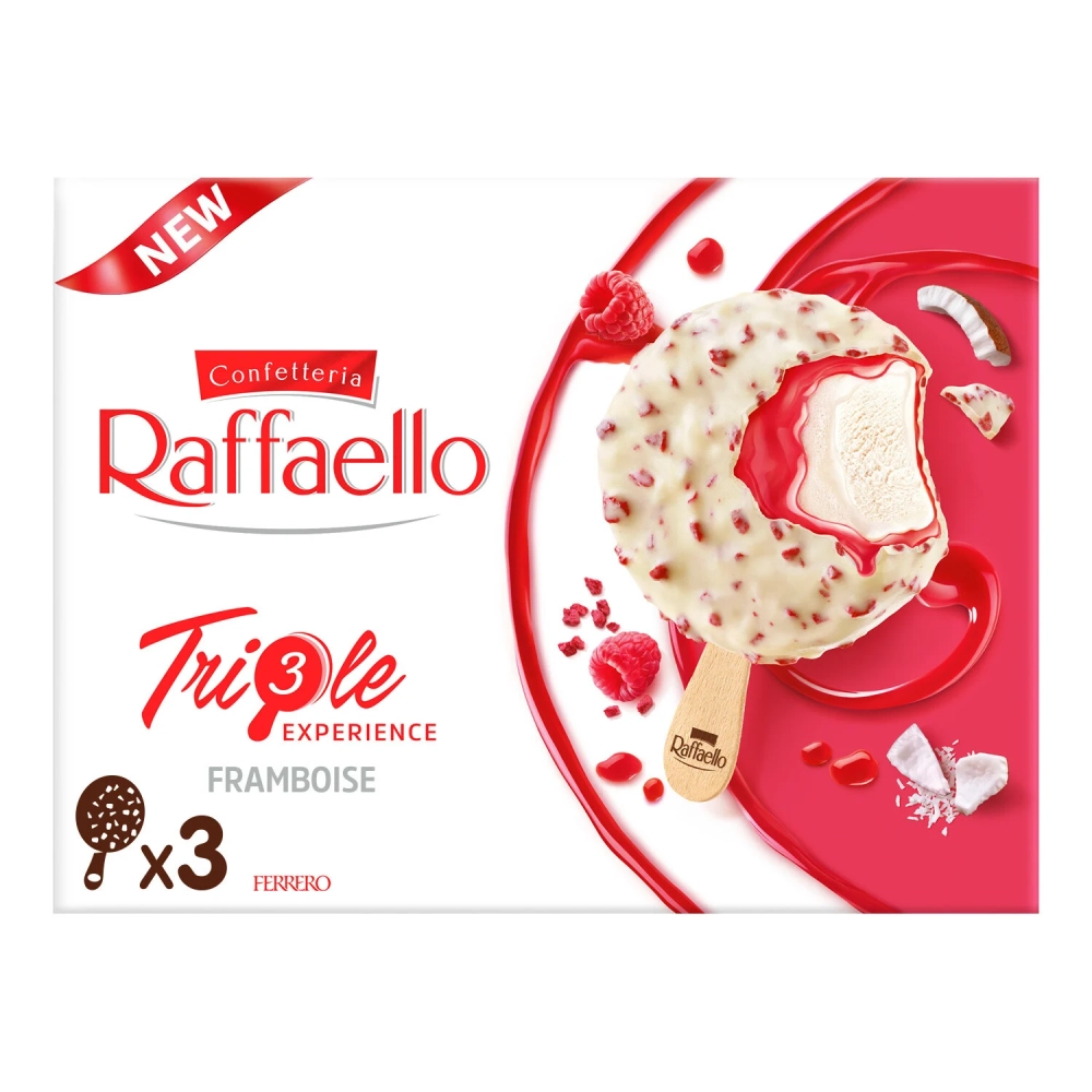 Raspberry Coconut Ice Cream x3 138g - RAFFAELLO