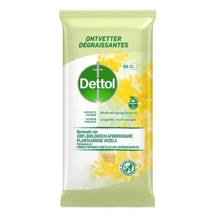 Toalhetes de limpeza cítricos orgânicos X50 - Dettol