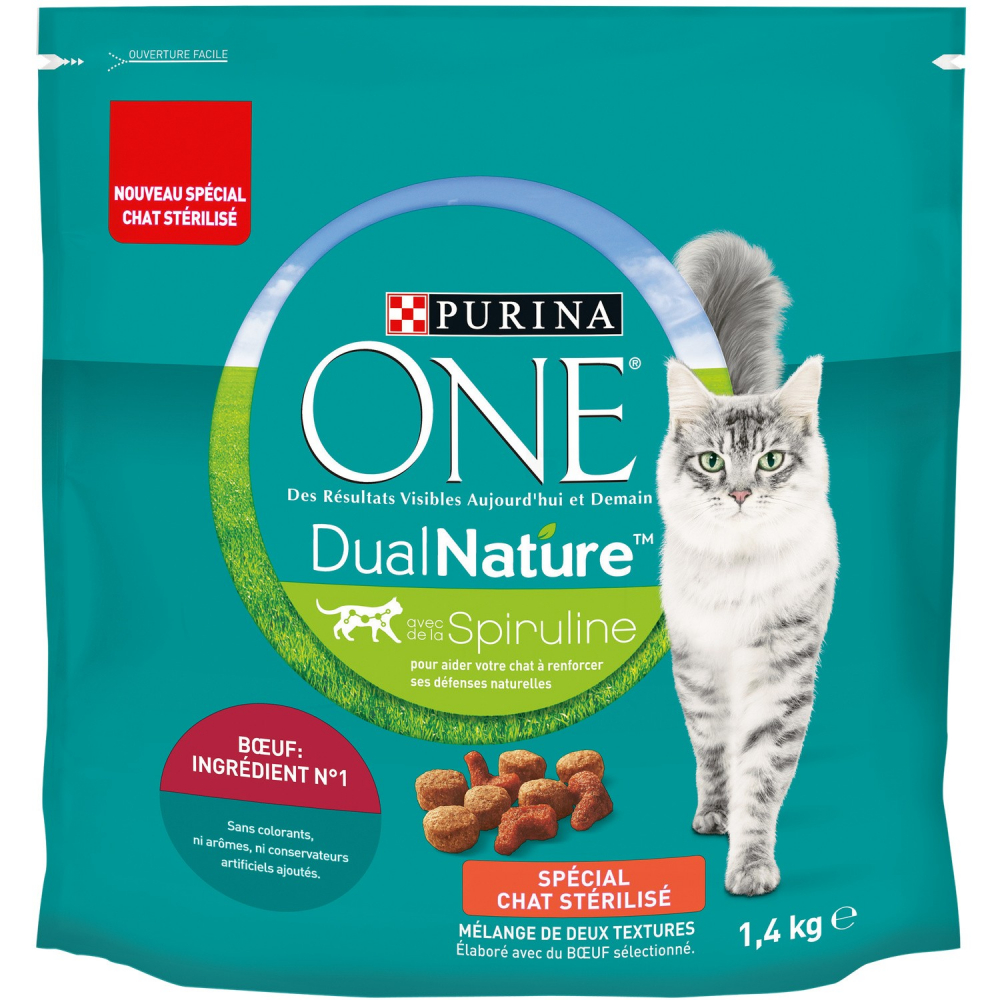 Kroketten voor gesteriliseerde volwassen katten met Spirulina & Rundvlees 1,4kg - PURINA