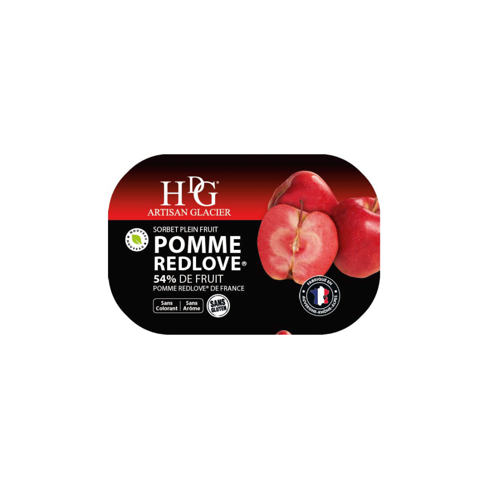 Apple Sorbet Red Love France 487.5g - Histoires De Glaces