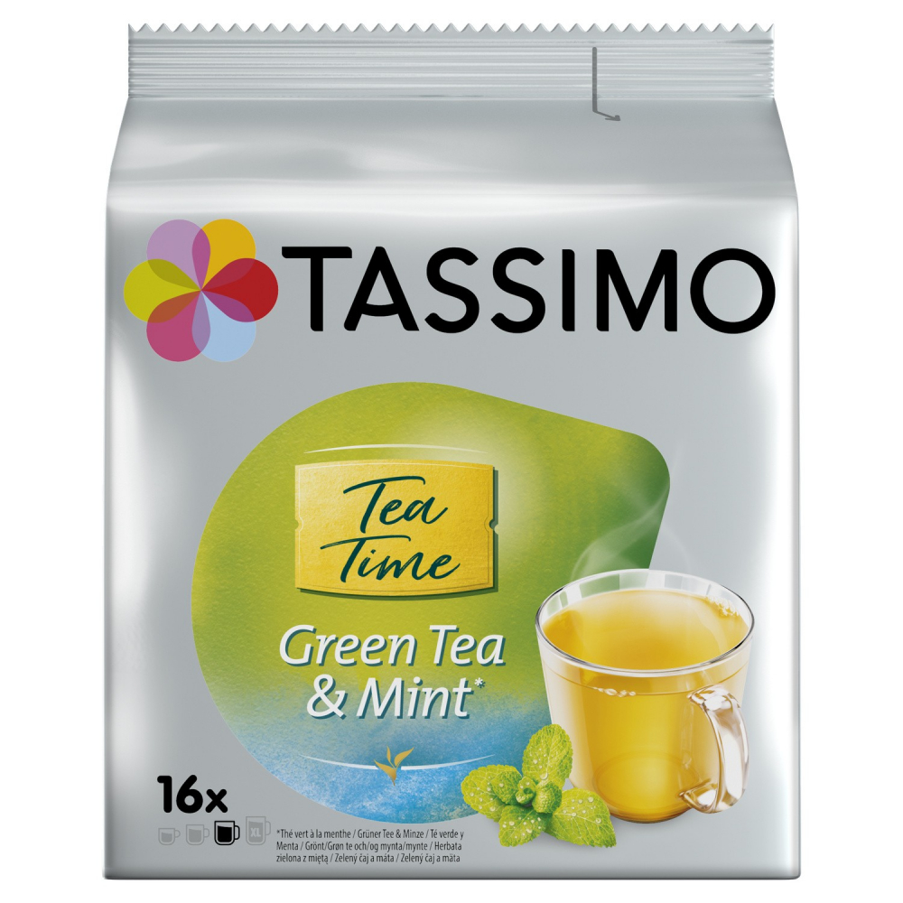 Thé Vert à La Menthe Twinings X16 Dosettes 40g - TASSIMO