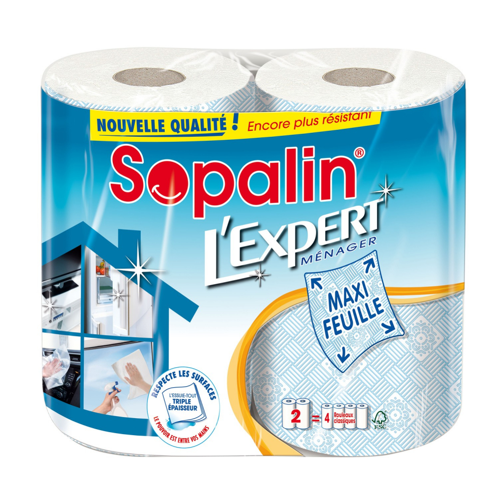 Grossiste Essuie-tout l'expert ménager x2 - SOPALIN
