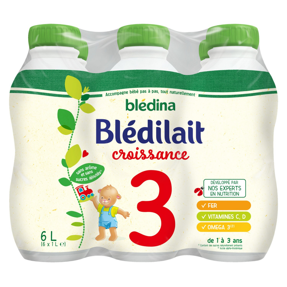 Latte liquido bledilait crescita 6x1L - BLÉDINA